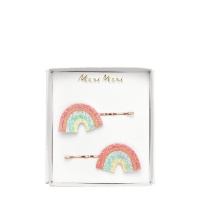Colourful Glitter Rainbow Hair Slides Meri Meri